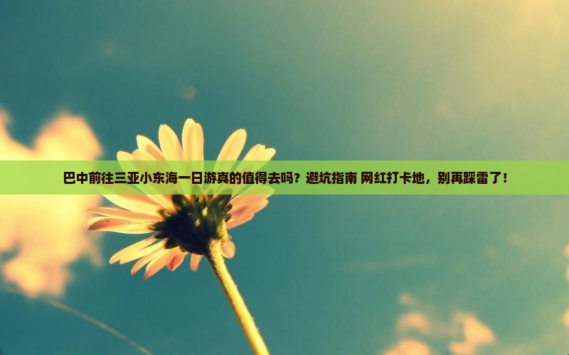 巴中前往三亚小东海一日游