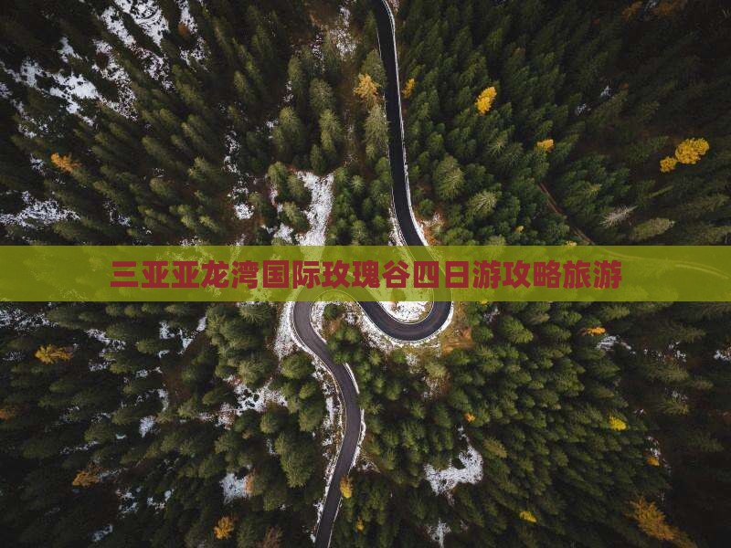 怒江去三亚亚龙湾国际玫瑰谷四日游