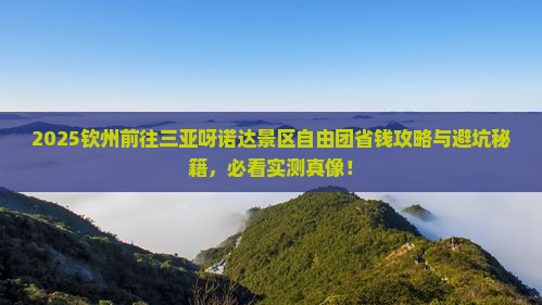 钦州前往三亚呀诺达景区自由团 钦州前往三亚呀诺达景区自由团