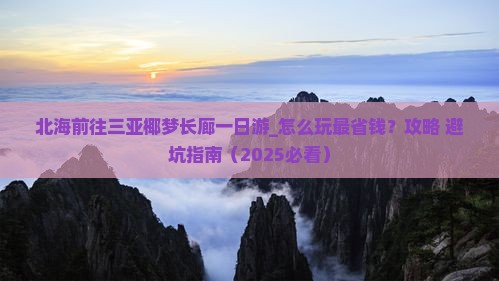 北海前往三亚椰梦长廊一日游