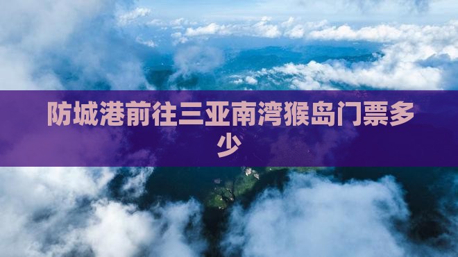 防城港前往三亚南湾猴岛门票