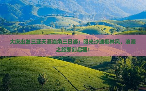 大庆出发三亚天涯海角三日游