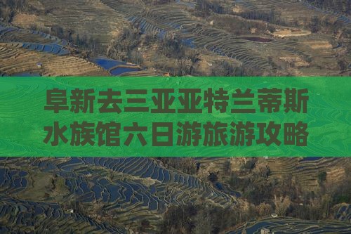 阜新去三亚亚特兰蒂斯水族馆六日游
