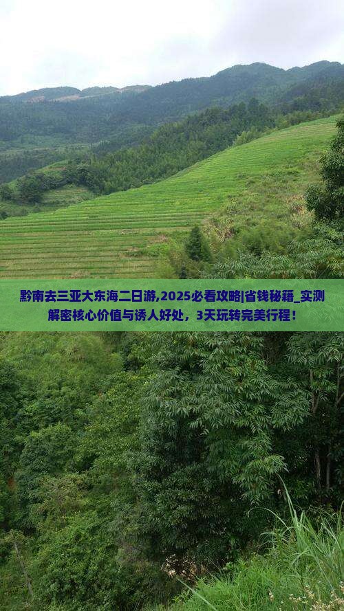 黔南去三亚大东海二日游