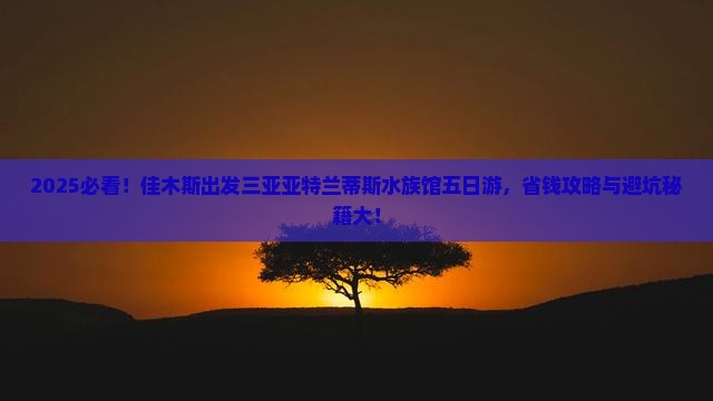 佳木斯出发三亚亚特兰蒂斯水族馆五日游