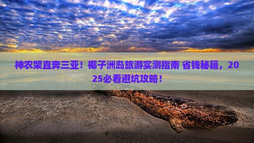神农架去三亚椰子洲岛旅游