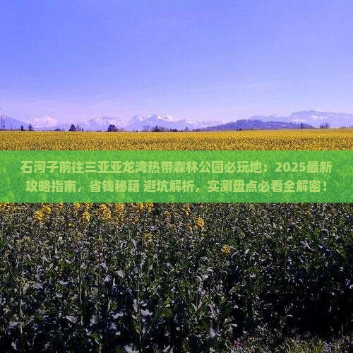 石河子前往三亚亚龙湾热带森林公园必玩地