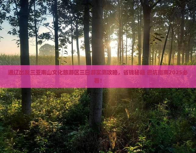 通辽出发三亚南山文化旅游区三日游