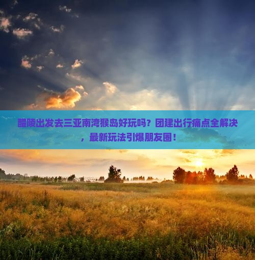 醴陵前往三亚南湾猴岛团体旅游