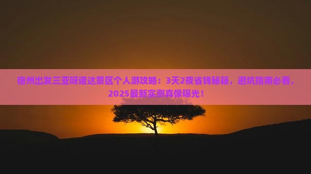 宿州出发三亚呀诺达景区个人游