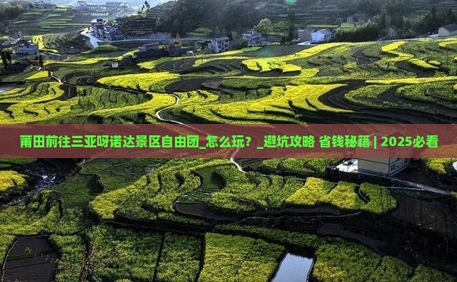 莆田前往三亚呀诺达景区自由团