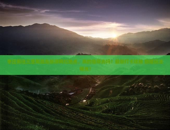 枣庄前往三亚凤凰岛旅游网红地点