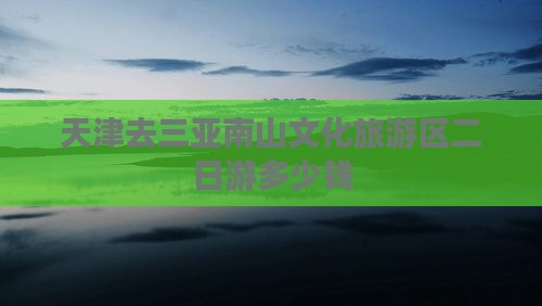 天津去三亚南山文化旅游区二日游