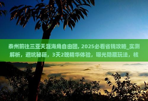 泰州前往三亚天涯海角自由团