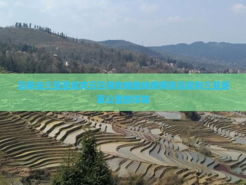 吕梁去三亚亚龙湾五日游