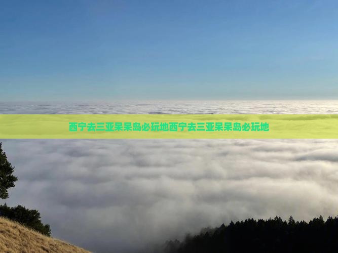 西宁去三亚呆呆岛必玩地