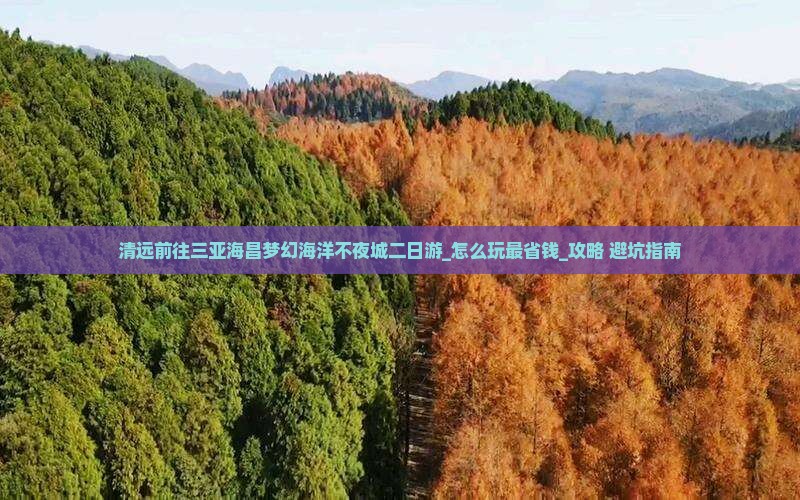 清远前往三亚海昌梦幻海洋不夜城二日游