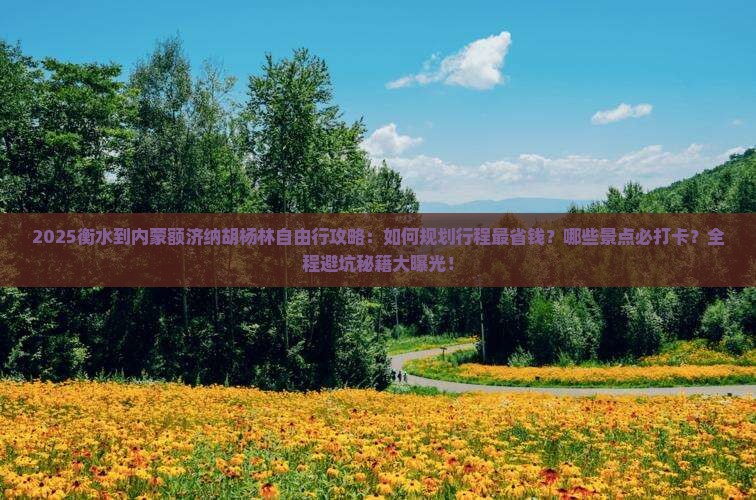 衡水到内蒙额济纳胡杨林自由行