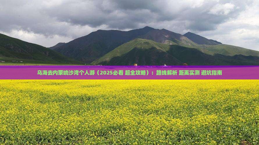 乌海去内蒙响沙湾个人游