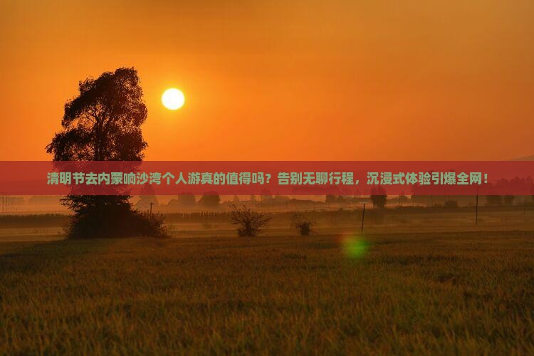 清明节到内蒙响沙湾个人游