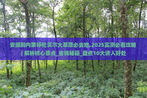 安顺到内蒙呼伦贝尔大草原必去地