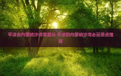 平凉去内蒙响沙湾哪里玩