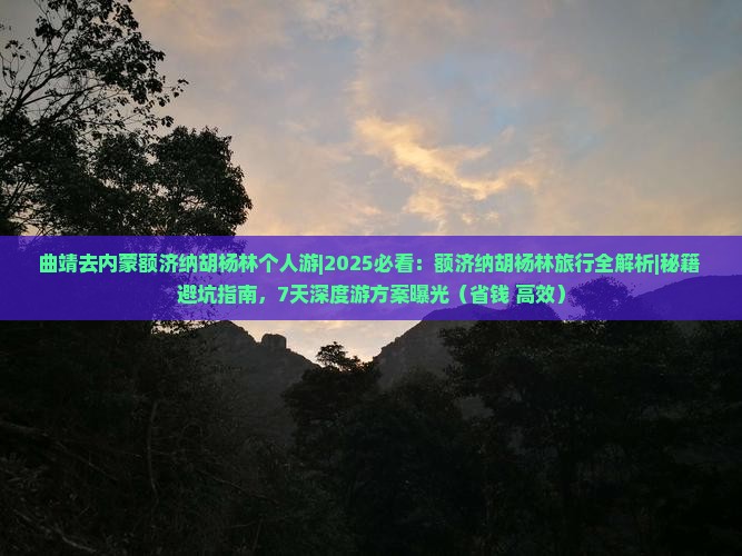 曲靖去内蒙额济纳胡杨林个人游