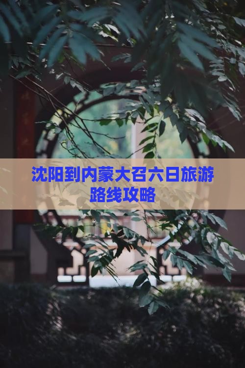 沈阳到内蒙大召寺六日游