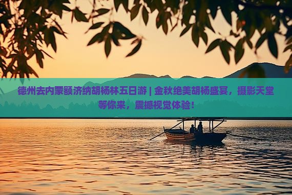 德州去内蒙额济纳胡杨林五日游