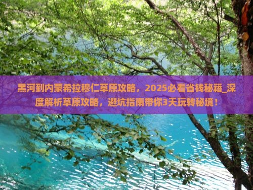 黑河到内蒙希拉穆仁草原攻略