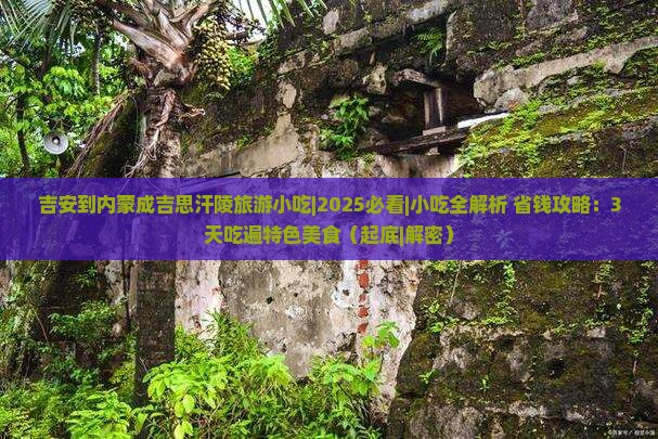 吉安到内蒙成吉思汗陵旅游小吃