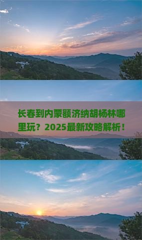 长春到内蒙额济纳胡杨林哪里玩