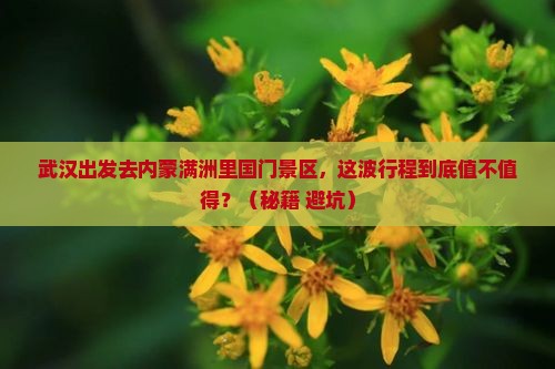 武汉去内蒙满洲里国门景区攻略