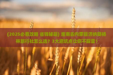 淮南去内蒙额济纳胡杨林旅行社