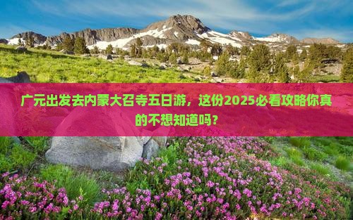 广元到内蒙大召寺五日游
