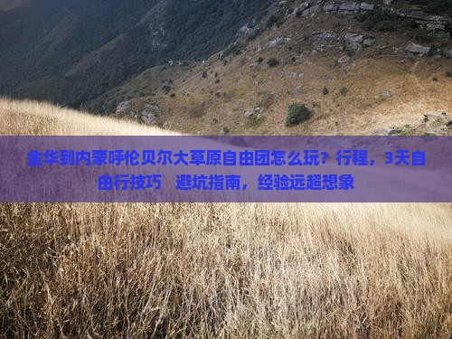 金华到内蒙呼伦贝尔大草原自由团