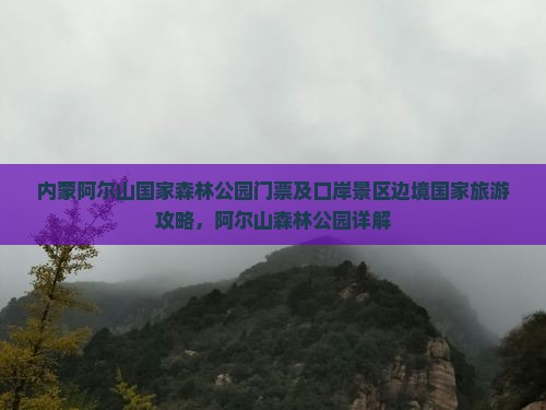 濮阳到内蒙阿尔山国家森林公园门票