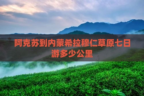阿克苏到内蒙希拉穆仁草原七日游