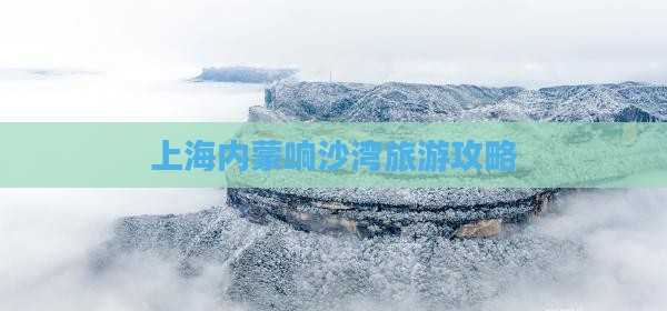 上海去内蒙响沙湾自由团