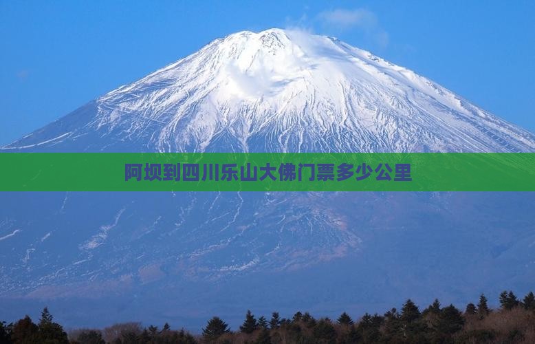 阿坝到四川乐山大佛门票