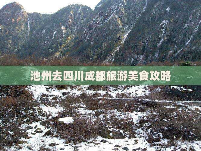 池州去四川成都旅游小吃