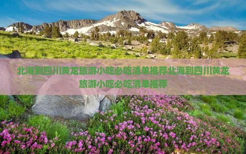 北海到四川黄龙旅游小吃