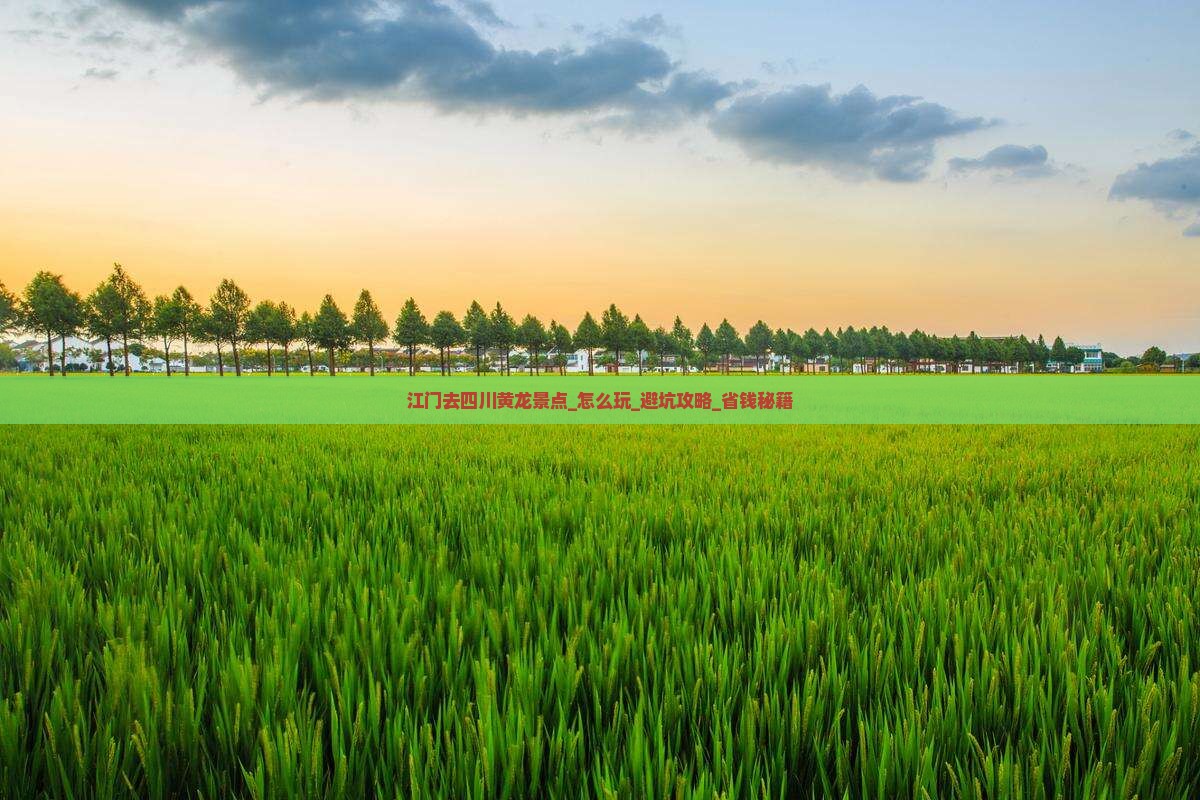 江门去四川黄龙景点