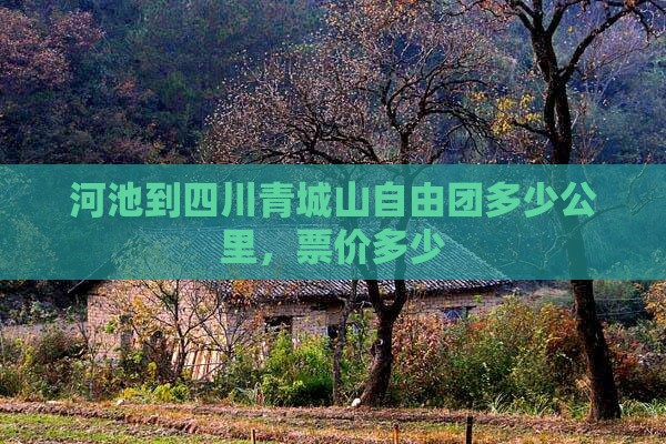 河池到四川青城山自由团