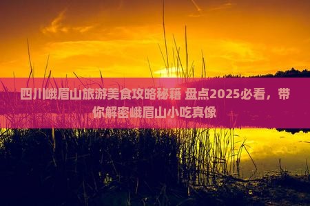 益阳去四川峨眉山旅游小吃