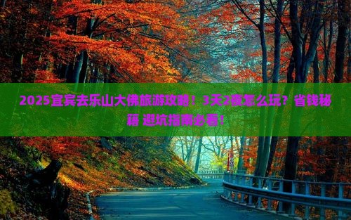 宜宾去四川乐山大佛旅游