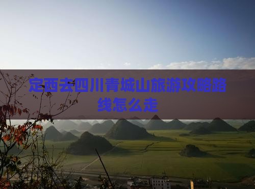 定西去四川青城山旅游