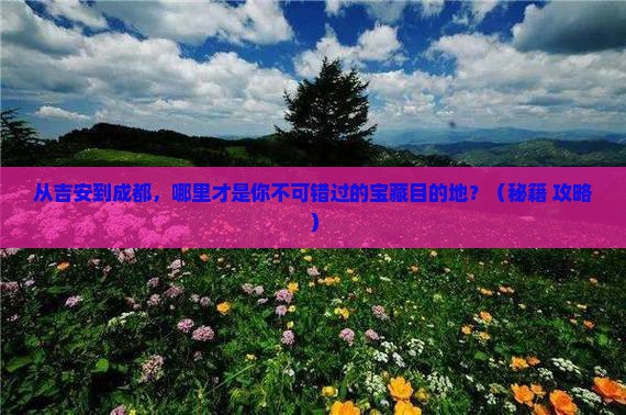 吉安去四川成都哪里玩 吉安去四川成都哪里玩