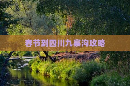 春节到四川九寨沟攻略