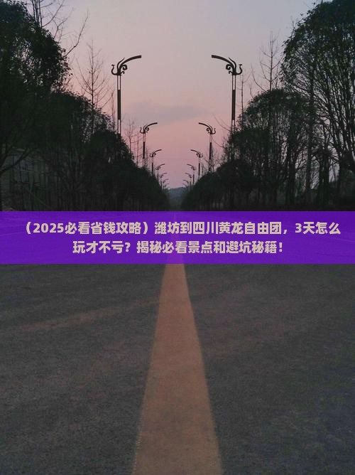 潍坊到四川黄龙自由团